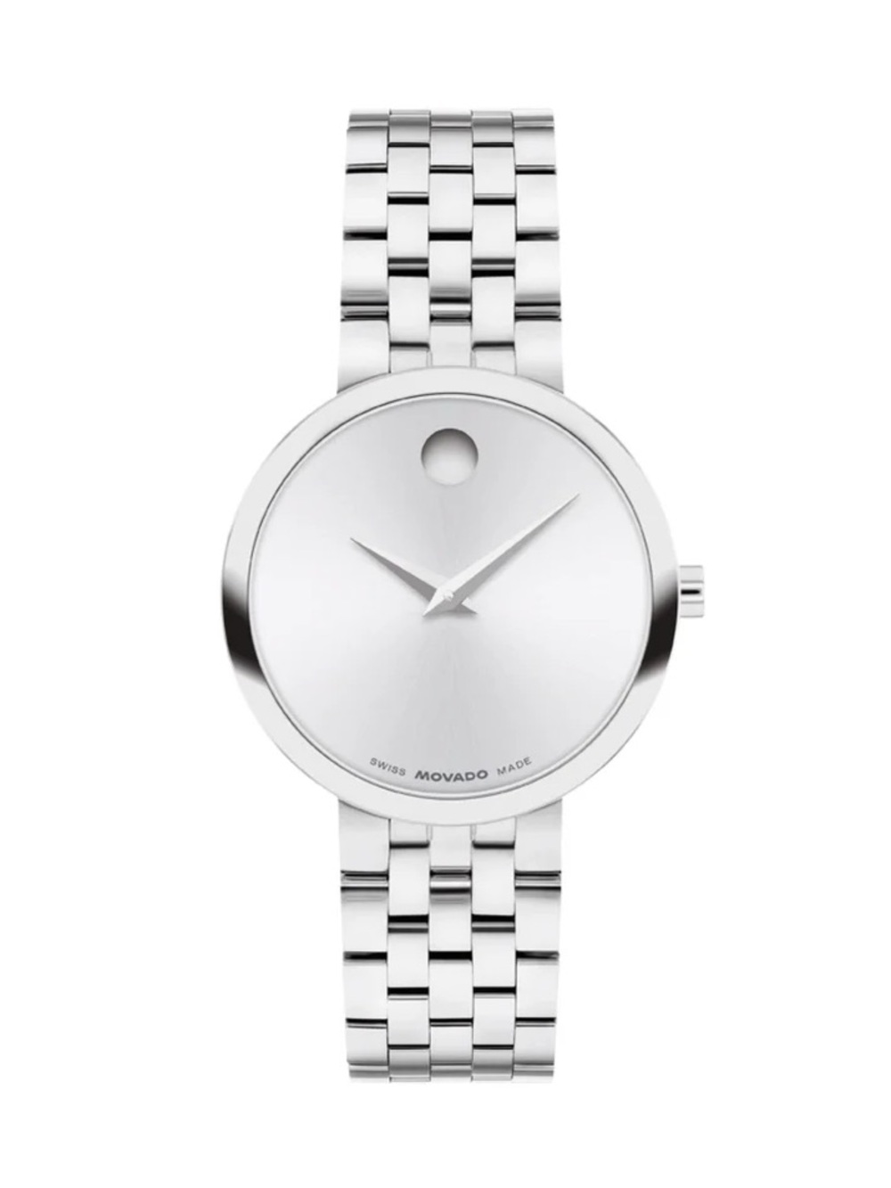 Movado Silver-Tone Museum Dial Bracelet Watch